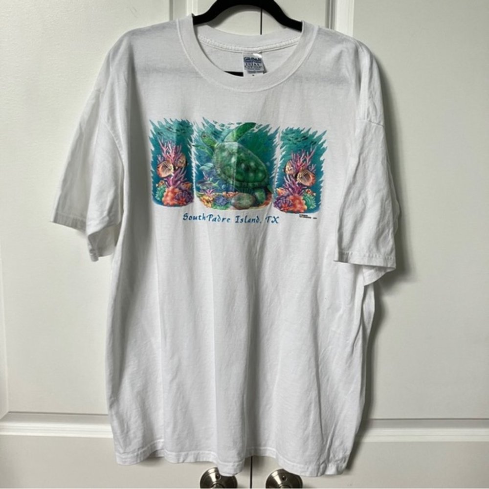 Vintage 1994 Gildan South Padre Island Tx Tourist Souvenir Travel Nature Tee